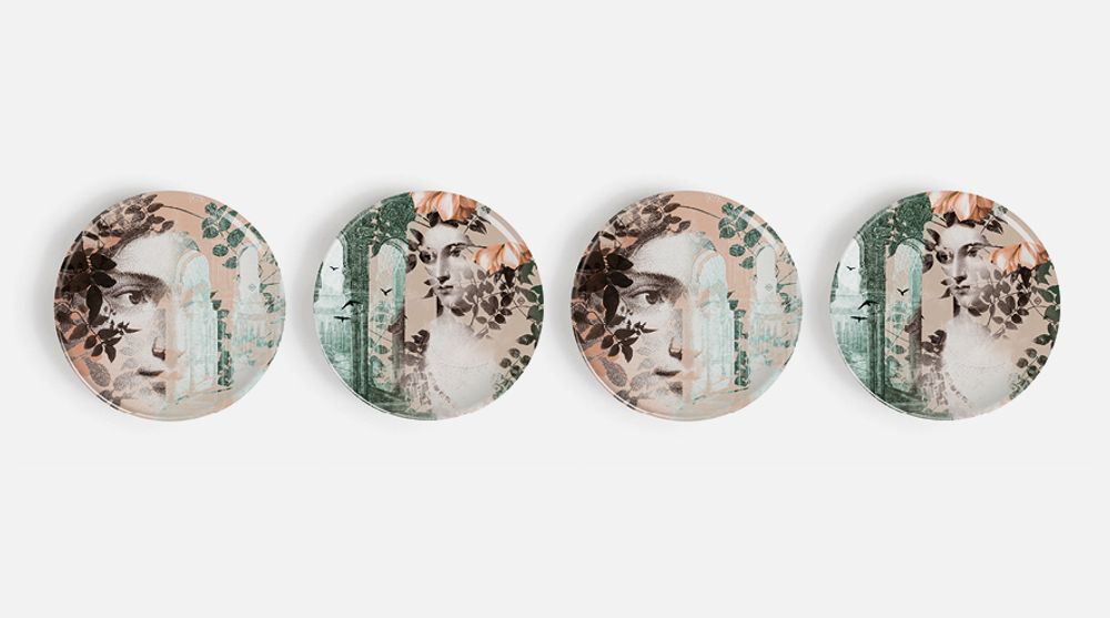 Formal plates - 4 porcelain plates - Alhambra - IBRIDE