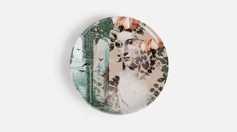 Formal plates - 4 porcelain plates - Alhambra - IBRIDE