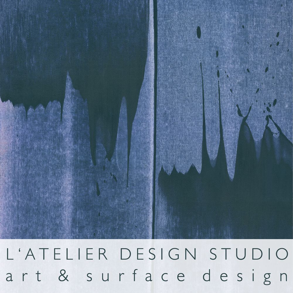 Textile and surface design - Hand painted textile design - L'ATELIER DESIGN STUDIO