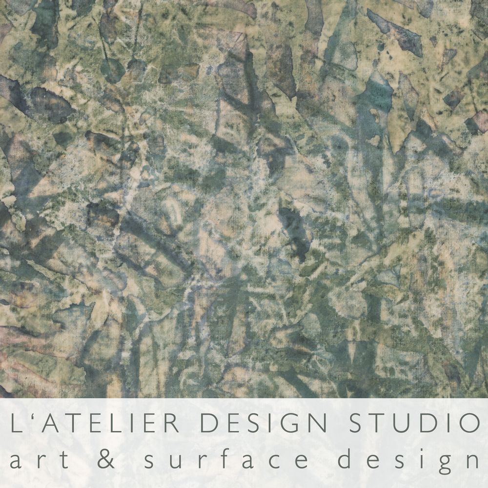 Textile and surface design - Hand painted textile design - L'ATELIER DESIGN STUDIO