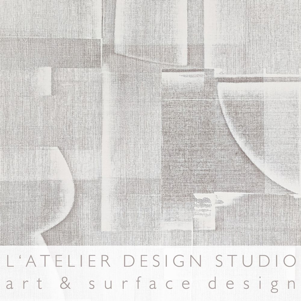 Textile and surface design - Hand painted textile design - L'ATELIER DESIGN STUDIO