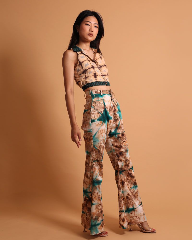 Prêt-à-porter -  Pantalon taille haute évasé pour femme – Vigogna - KROSKEL