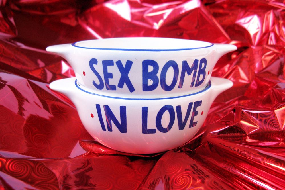 Design objects - BRITANY BOWL WITH TWISTED MESSAGES - PIED DE POULE