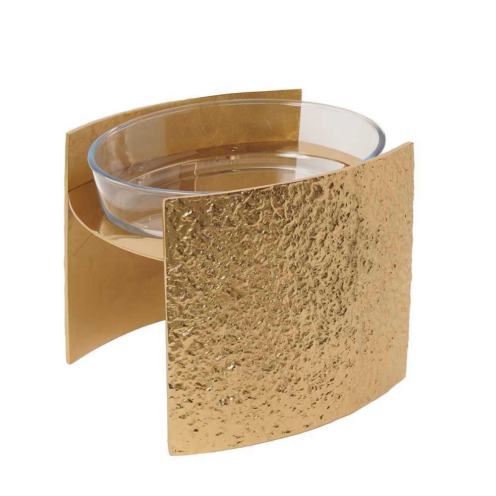Platter and bowls - Madiha Metal-Glass Serveware - AURA LIVING