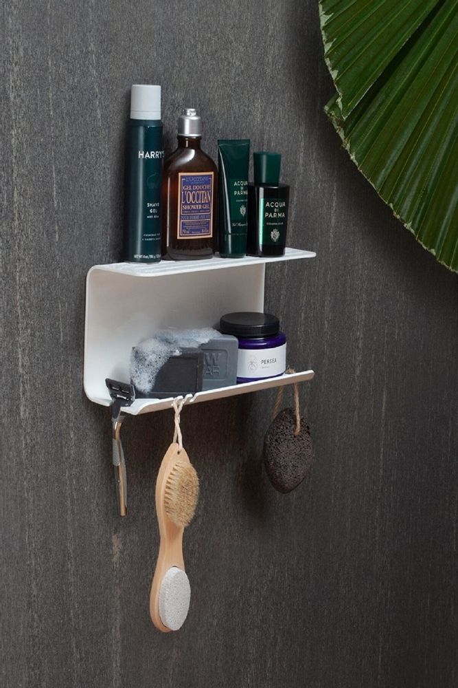 Towel racks - Modern Stainless Metal Shower Shelf, Shower Organizer, Bathroom Shelf - DECORROCED
