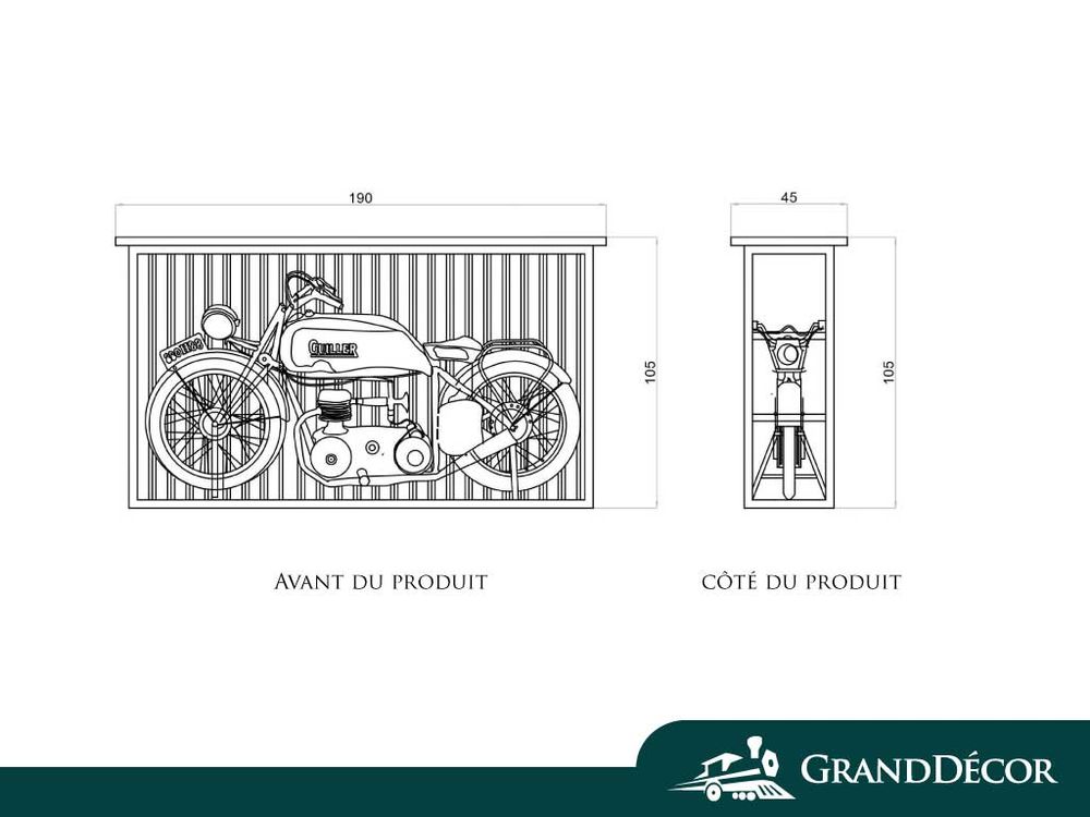 Objets design - Table Console Moto Guiller* Munich - GRAND DÉCOR