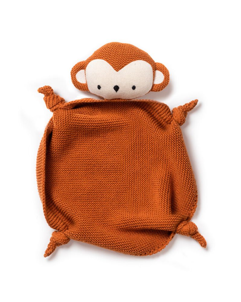 Jouets enfants - Doudou singe Nils terracotta - BONTON