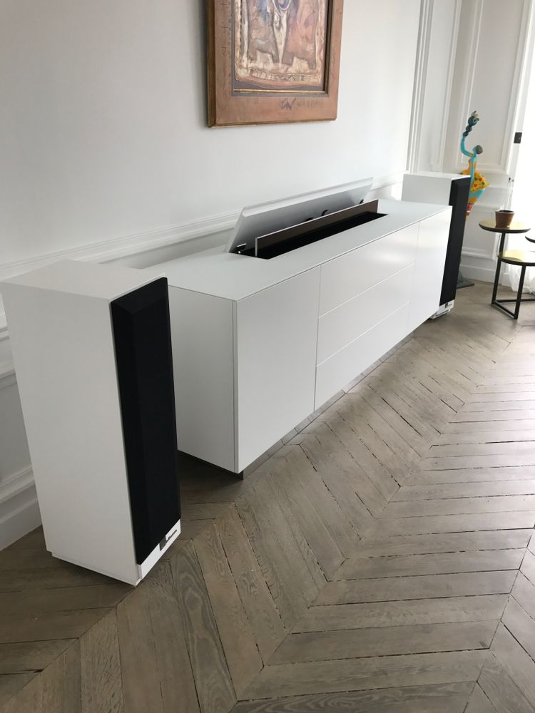 Sideboards - MOTORIZED TV STAND - LIFT/THE UNUSUAL SOLUTIONS BESPOKE  - ÉLÉGANCE ET TECHNOLOGIE