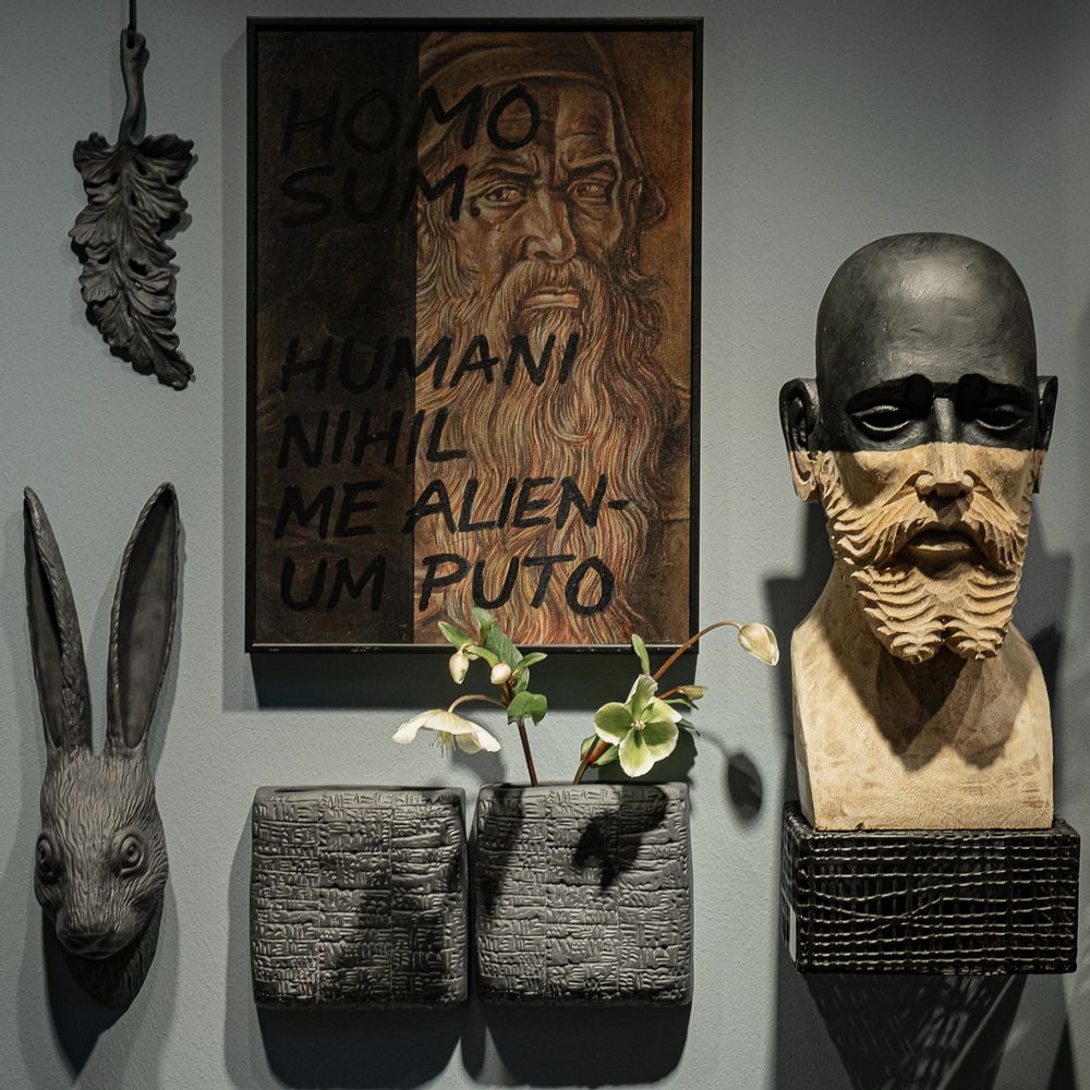 Sculptures, statuettes et miniatures - Buste ZORRO, sculpté, bois, homme, tête, sculpture, fait main - KLATT OBJECTS