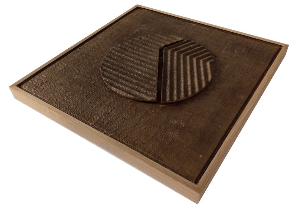 Other wall decoration - SAM Bagor Fluted Wall Decor Square Brown - SIJI LIFESTYLE