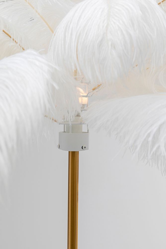 Floor lamps - Floor Lamp Feather Palm White 165cm - KARE DESIGN