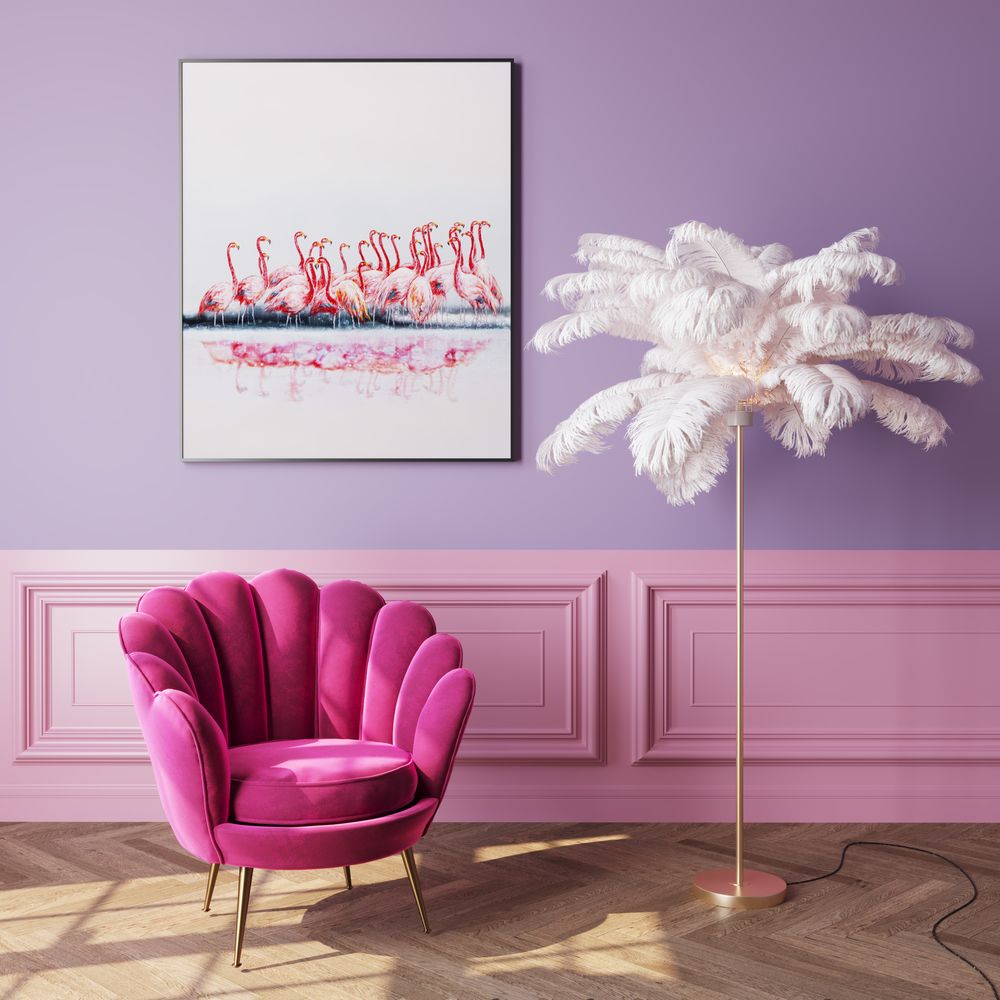 Floor lamps - Floor Lamp Feather Palm White 165cm - KARE DESIGN