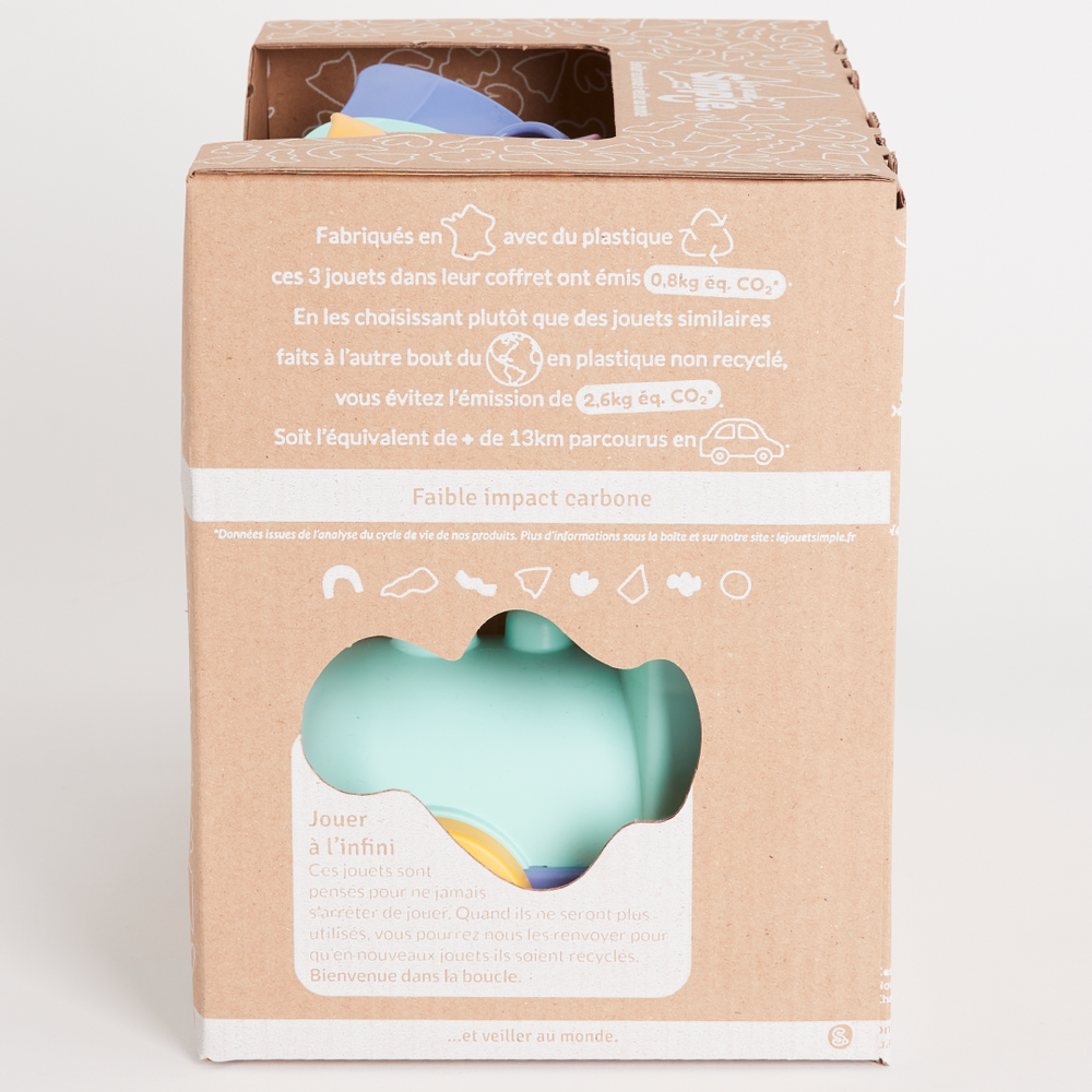 Accessoires pour bain enfants  - COFFRET D'ÉVEIL - Trois jouets d'éveil fabriqués en France en plastique recyclé - LE JOUET SIMPLE