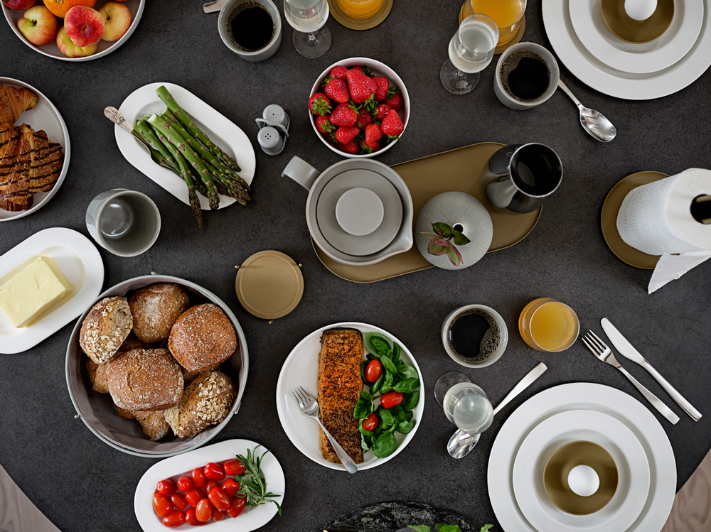 Ustensiles de cuisine - Coquetier avec support Kaki 4 pièces avec support - ZONE DENMARK