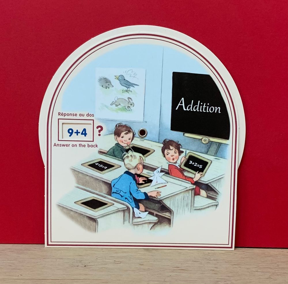 Jeux enfants - Disque Addition Réponse au dos - La classe - LUDOM-ÉDITION