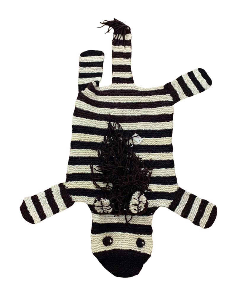 Children's decorative items - Zebra Rug - KENANA KNITTERS LTD.
