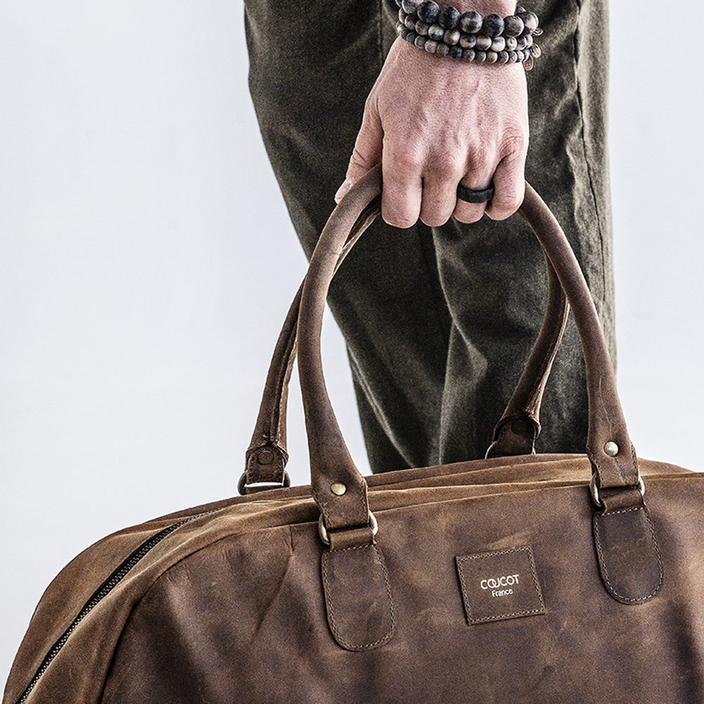 Hair accessories - Le Voyageur leather bag - COUCOT