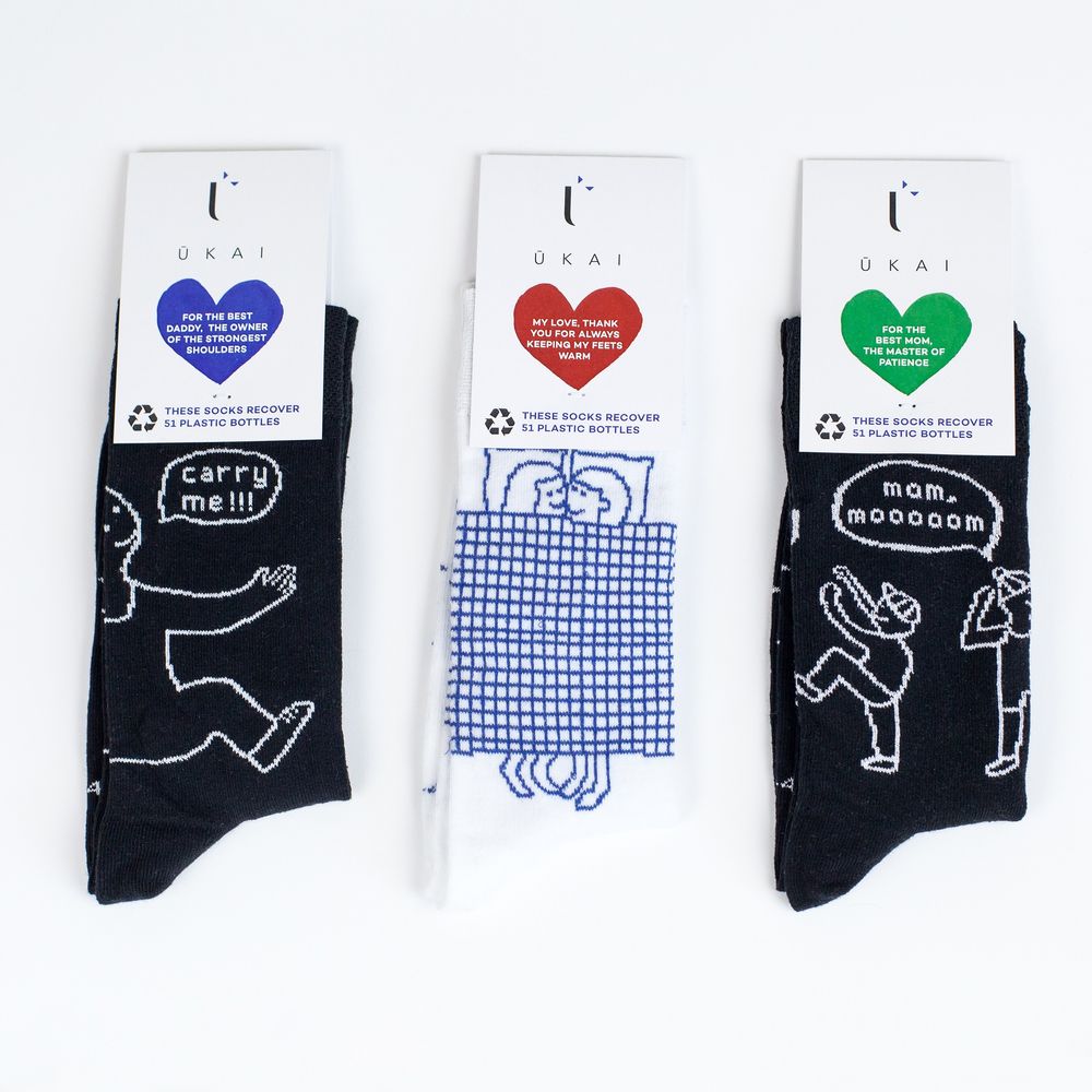 Chaussettes - UKAI EST UNE MARQUE D'ACCESSOIRES DE MODE INNOVANTE ET CIRCULAIRE QUI AIDE À RÉCUPÉRER LES DÉCHETS DE NOTRE PLANÈTE - ŪKAI