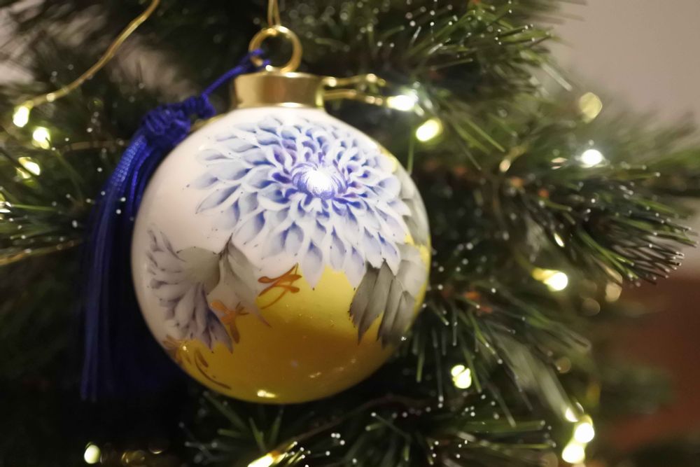 Guirlandes et boules de Noël - Décoration de Noël bleu x jaune - YUKO KIKUCHI