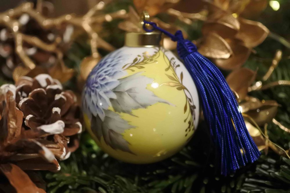 Guirlandes et boules de Noël - Décoration de Noël bleu x jaune - YUKO KIKUCHI