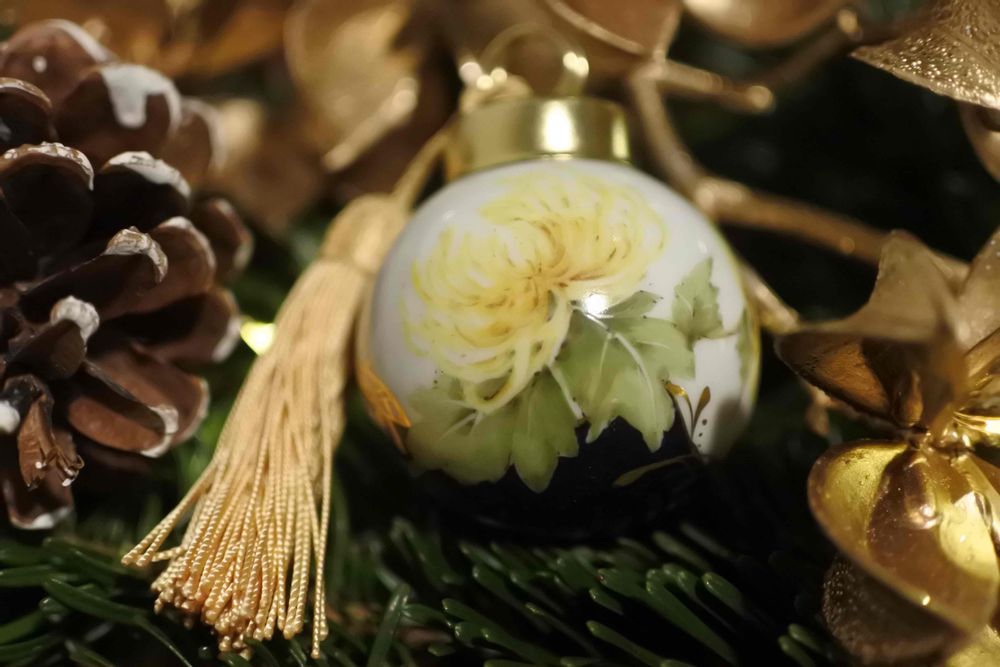 Guirlandes et boules de Noël - Décoration de Noël Jaune x Bleu foncé - YUKO KIKUCHI