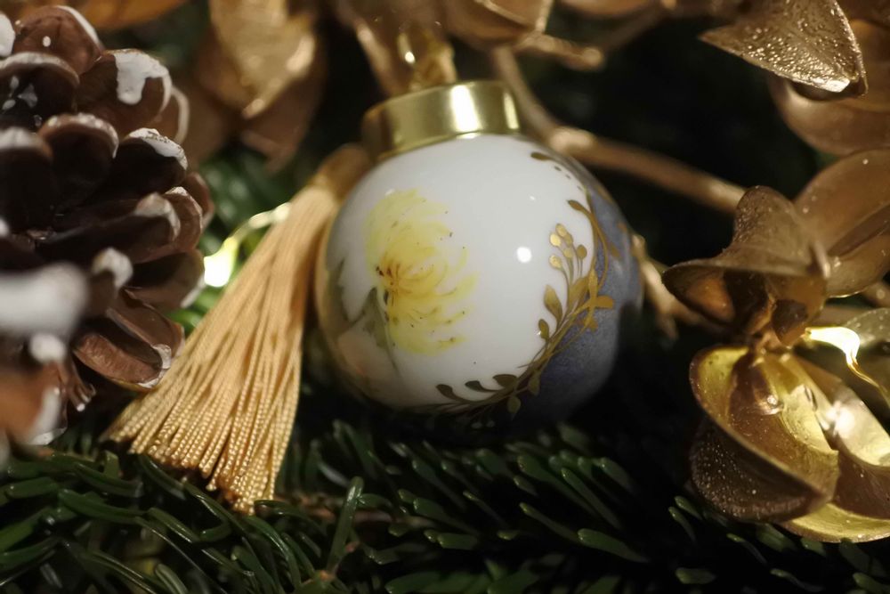 Guirlandes et boules de Noël - Décoration de Noël Jaune x Bleu foncé - YUKO KIKUCHI