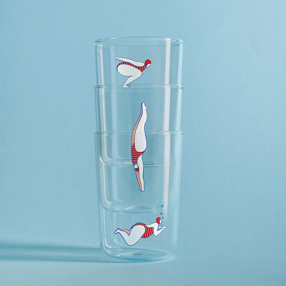 Cadeaux - Deep dive - 3 verres à eau - PA DESIGN