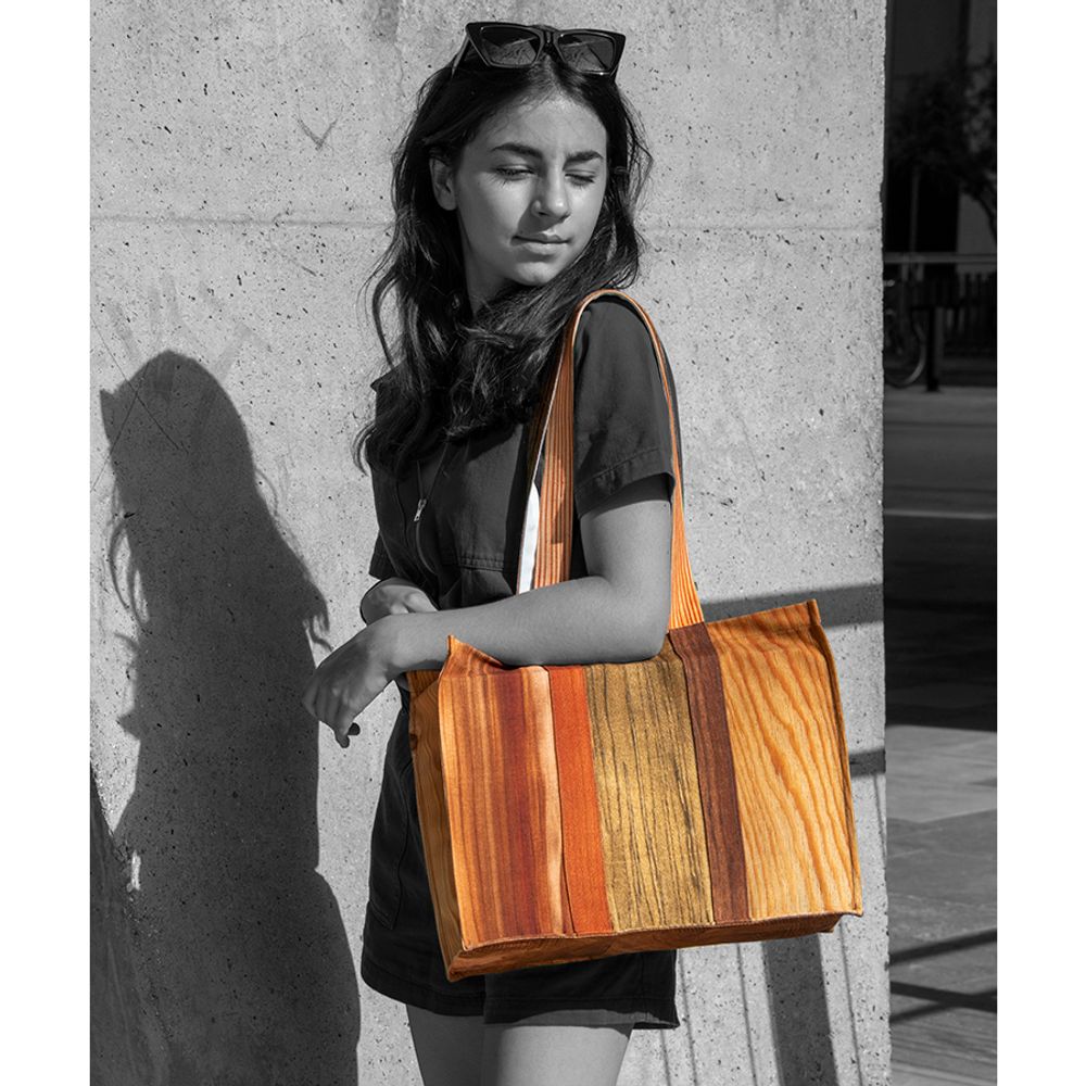 Bags and totes - Wooden Tote Bag - MARON BOUILLIE
