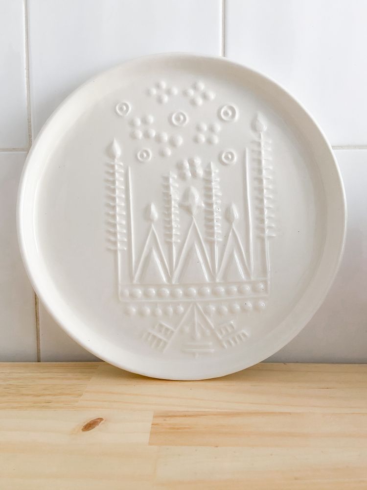 Plats et saladiers - Assiette en céramique TAJ RELIEF - LALLA DE MOULATI