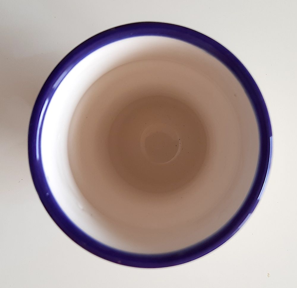 Verres - Verre en céramique blanche CHAÏ BLEU - LALLA DE MOULATI