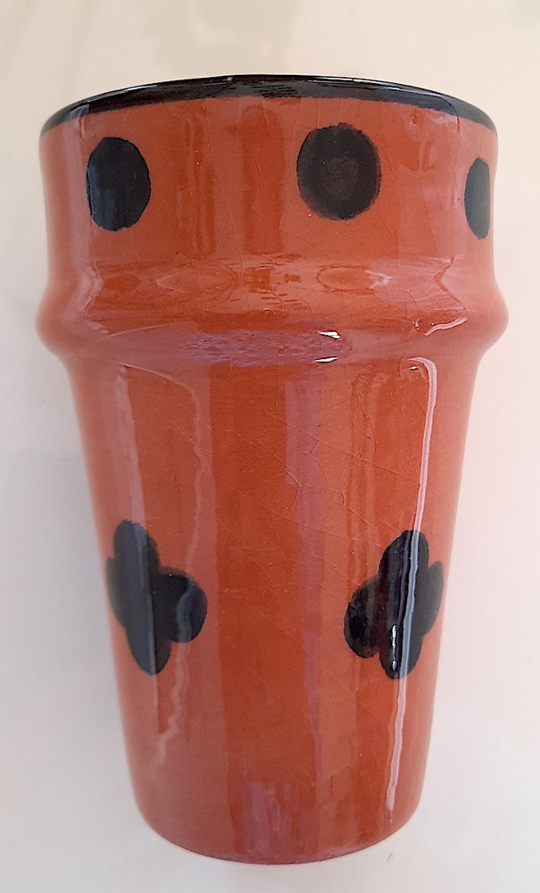 Verres - Verre en céramique blanche CHAÏ BLEU - LALLA DE MOULATI