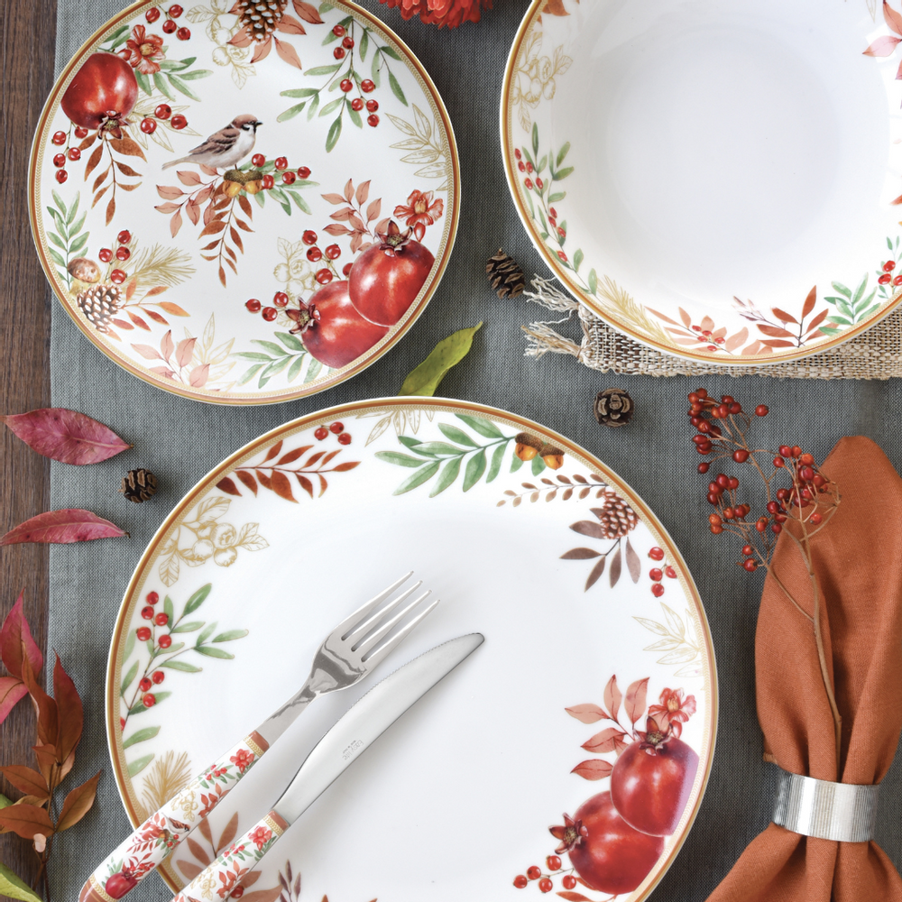 Assiettes de réception - Assiette plate automne - AUTUMN SYMPHONY - EASY LIFE