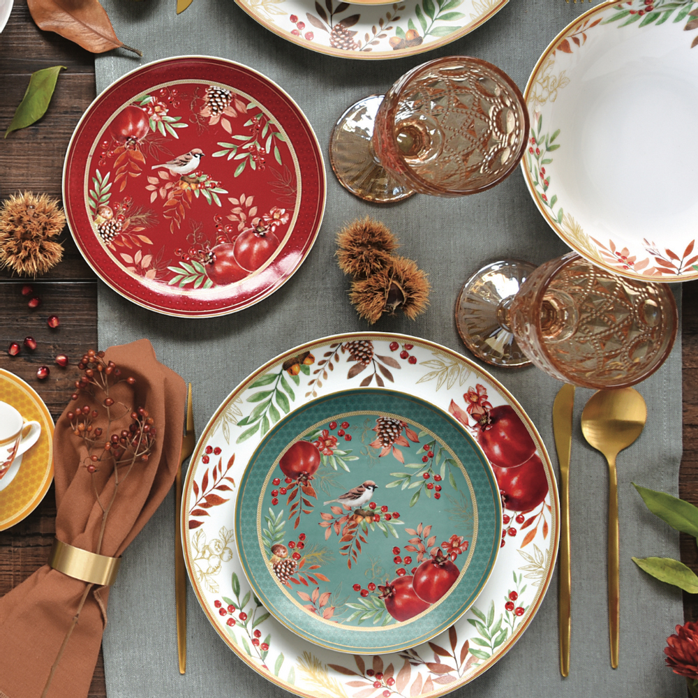 Assiettes de réception - Assiette plate automne - AUTUMN SYMPHONY - EASY LIFE