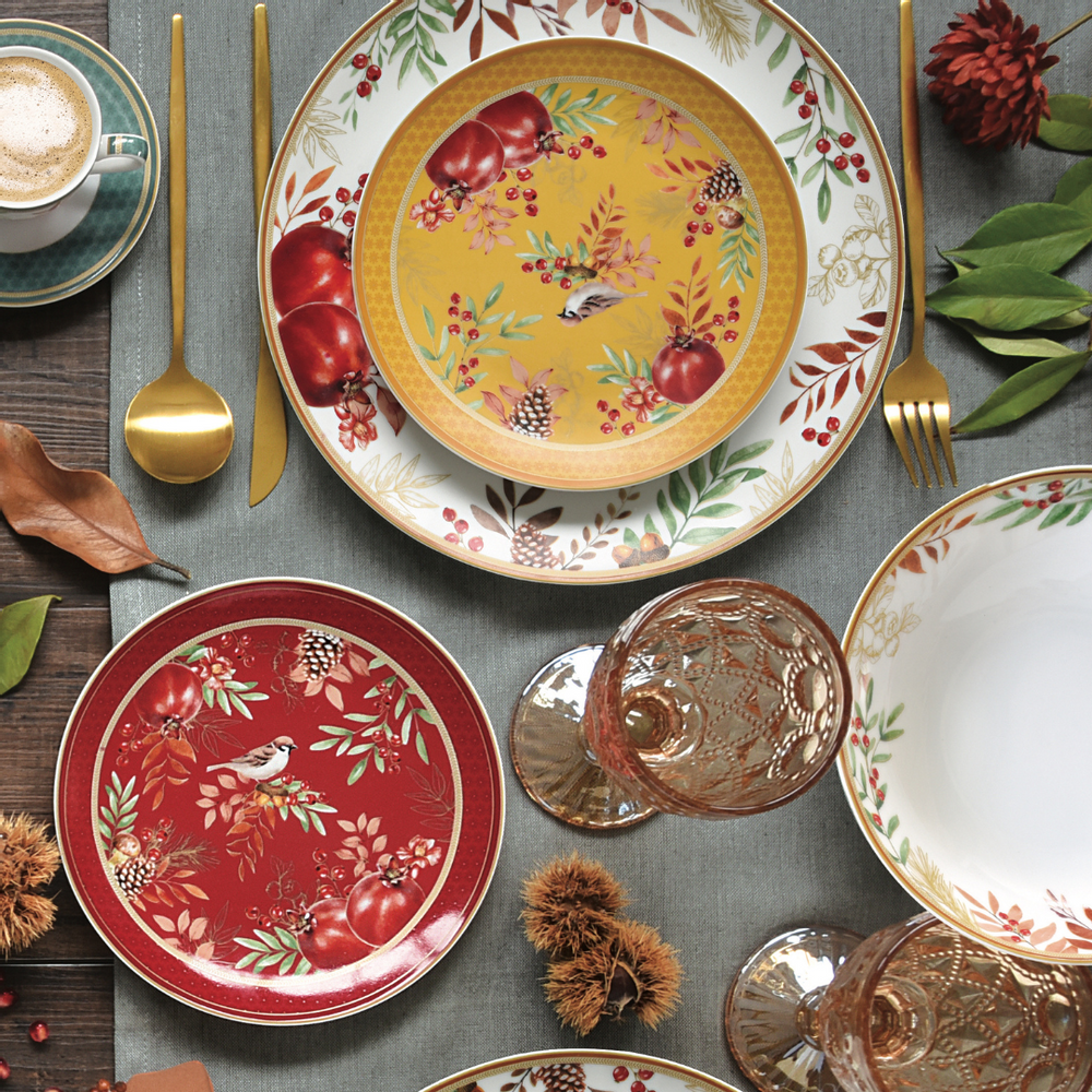 Assiettes de réception - Assiette plate automne - AUTUMN SYMPHONY - EASY LIFE