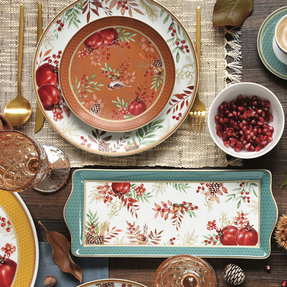 Assiettes de réception - Assiette plate automne - AUTUMN SYMPHONY - EASY LIFE