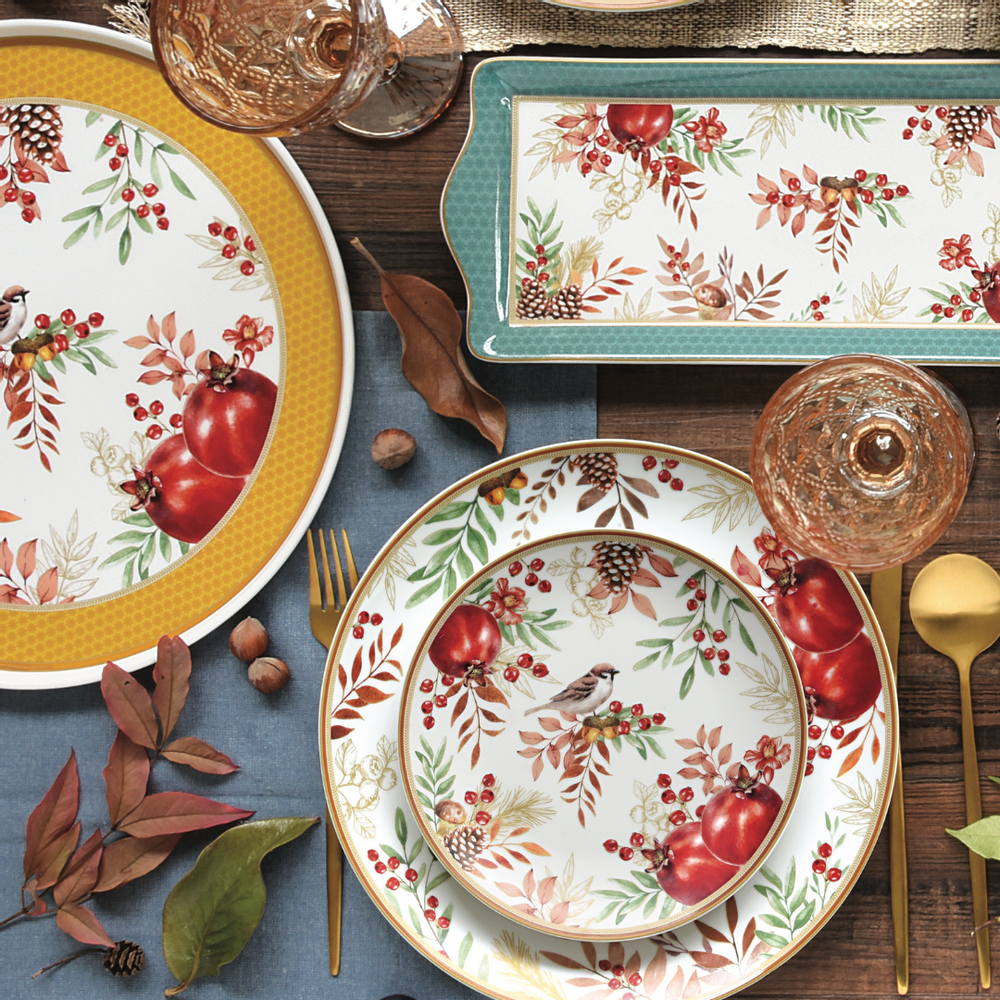 Assiettes de réception - Assiette plate automne - AUTUMN SYMPHONY - EASY LIFE