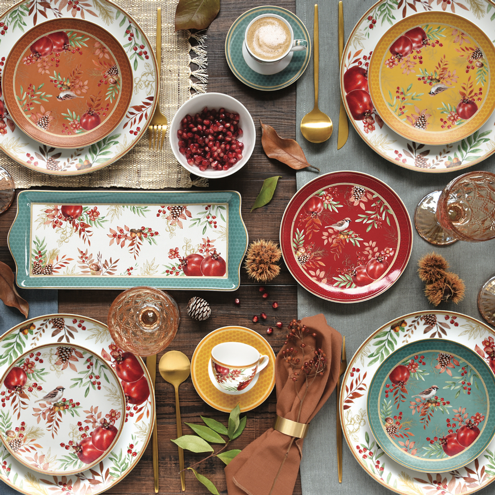 Assiettes de réception - Assiette plate automne - AUTUMN SYMPHONY - EASY LIFE
