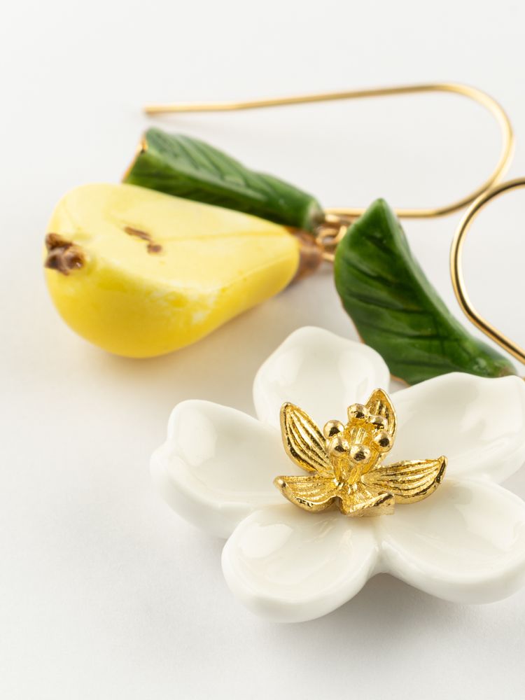 Jewelry - “Harvest Time” Pear & Flower Earrings - NACH