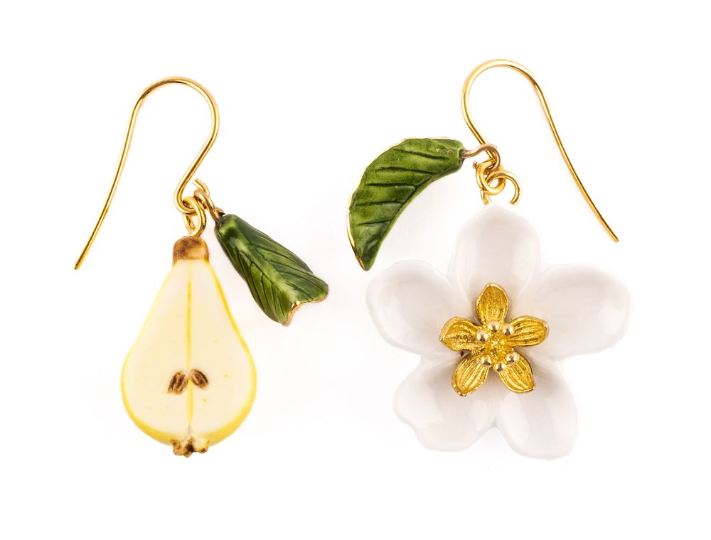 Jewelry - “Harvest Time” Pear & Flower Earrings - NACH