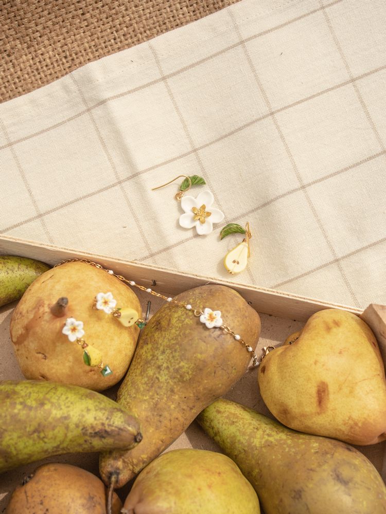 Jewelry - “Harvest Time” Pear & Flower Earrings - NACH