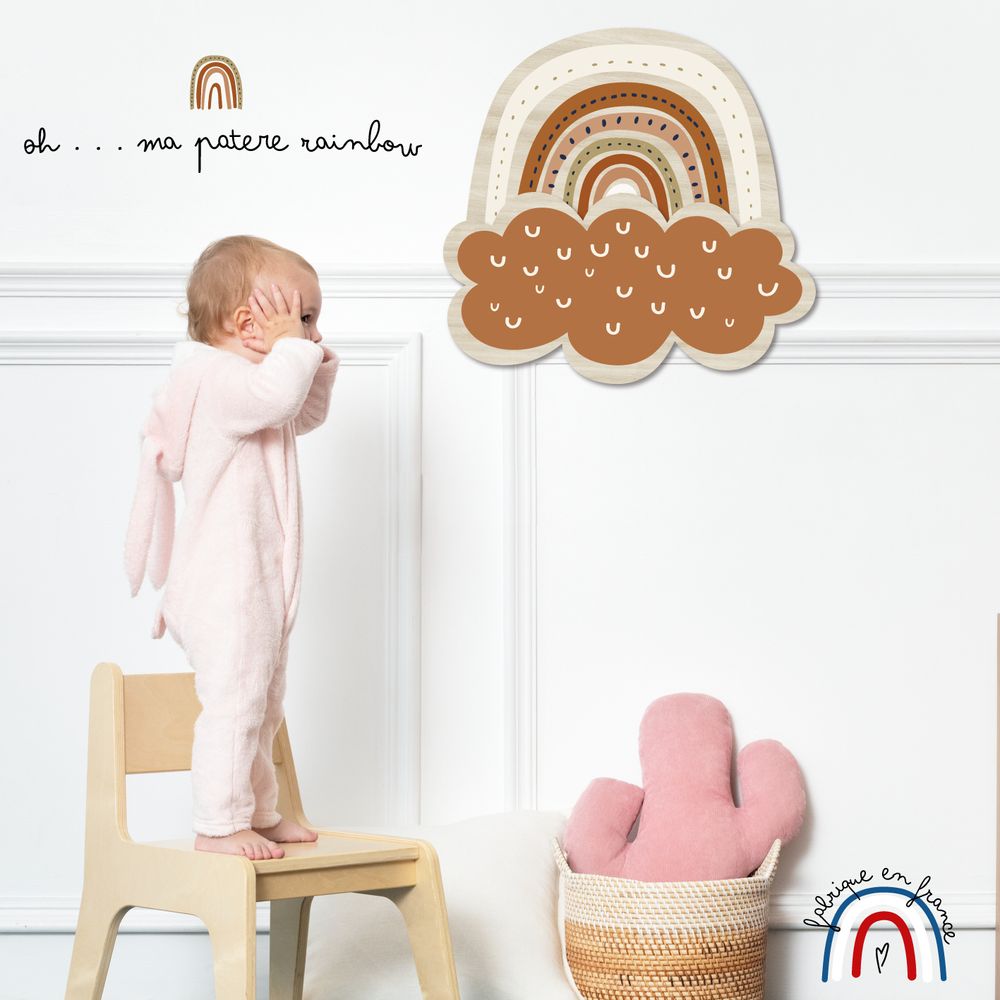 Other wall decoration - PINK WOODEN TOISE - LOVELY TRIBU DECORATION