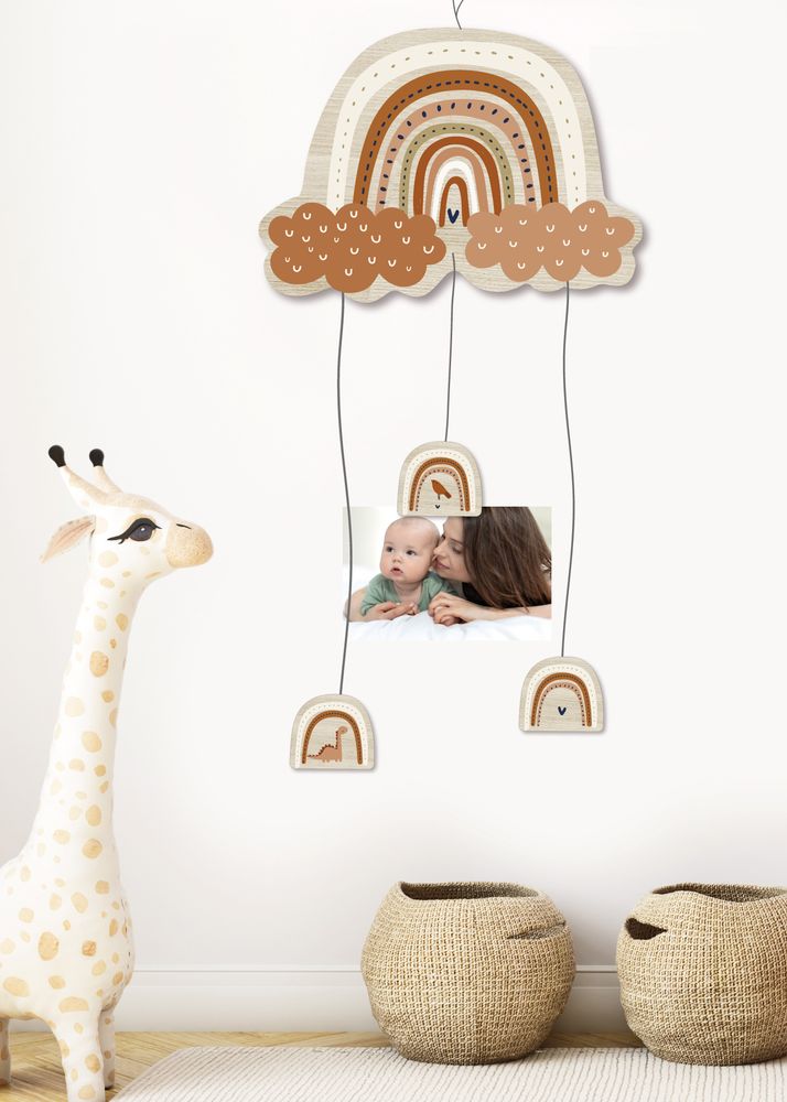 Other wall decoration - PINK WOODEN TOISE - LOVELY TRIBU DECORATION