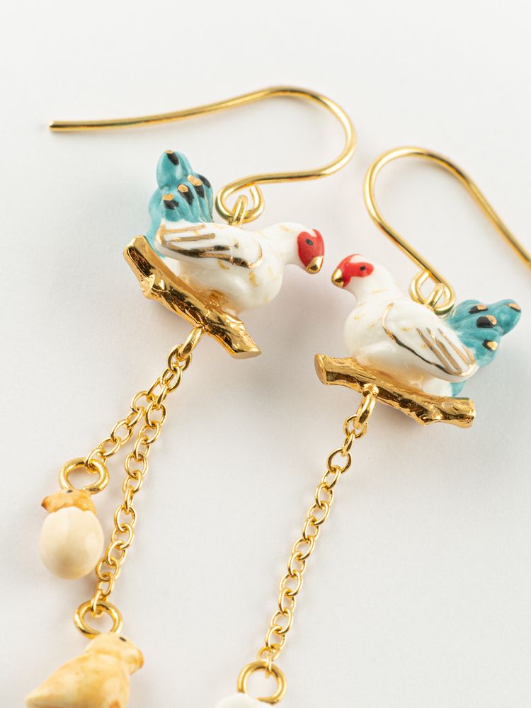 Bijoux - Boucles d'oreilles Poule & Poussin - NACH