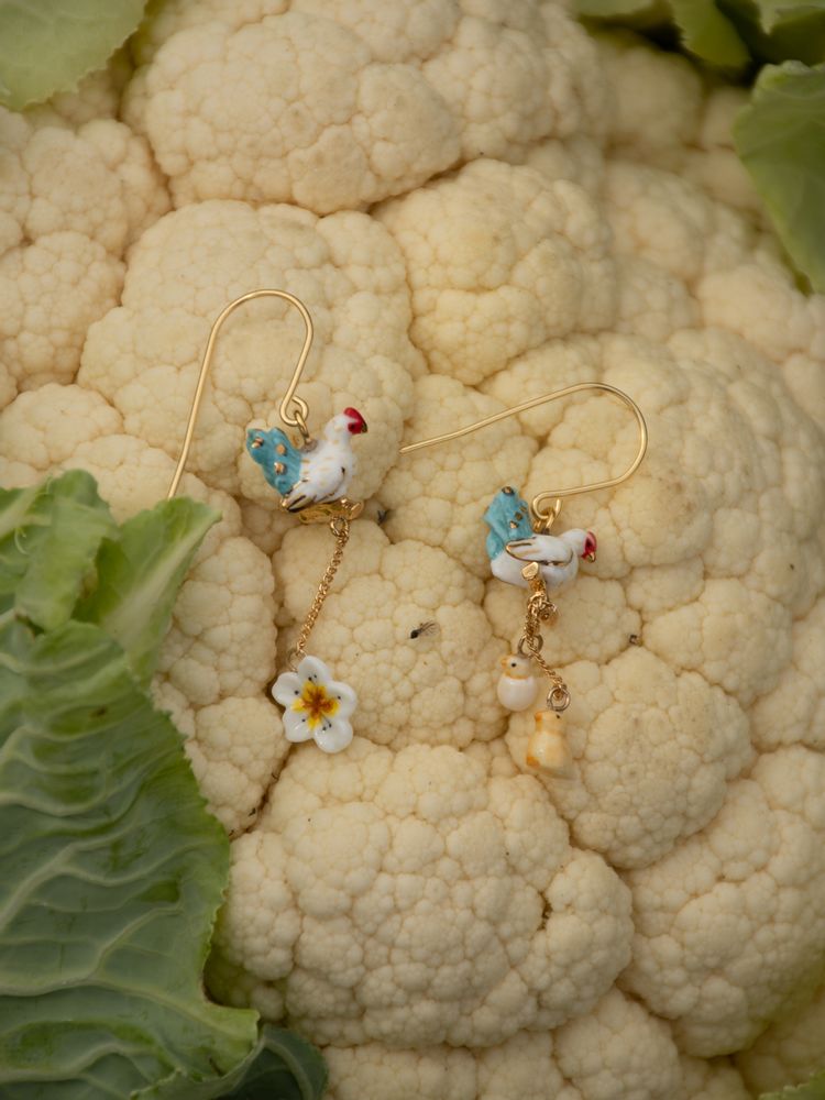 Bijoux - Boucles d'oreilles Poule & Poussin - NACH