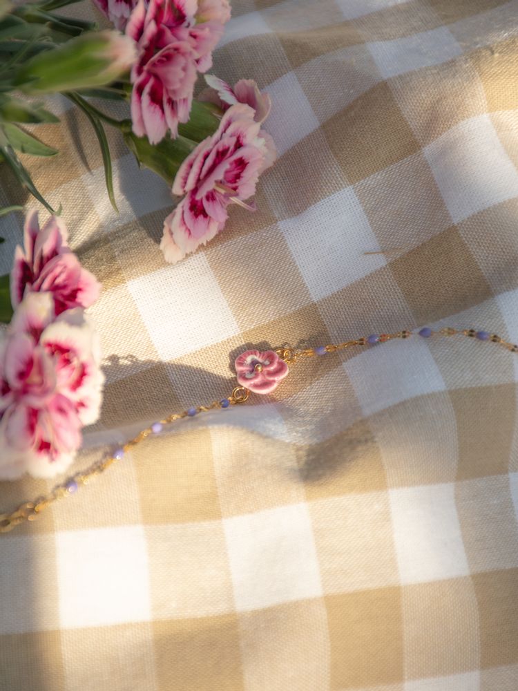 Bijoux - "Figs & Flowers" Bracelet fleur pensée - NACH