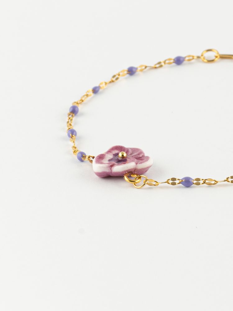 Bijoux - "Figs & Flowers" Bracelet fleur pensée - NACH