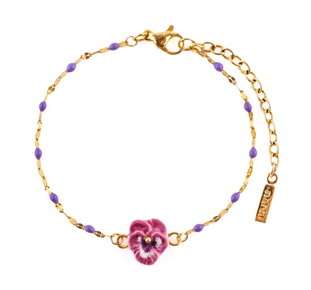 Bijoux - "Figs & Flowers" Bracelet fleur pensée - NACH