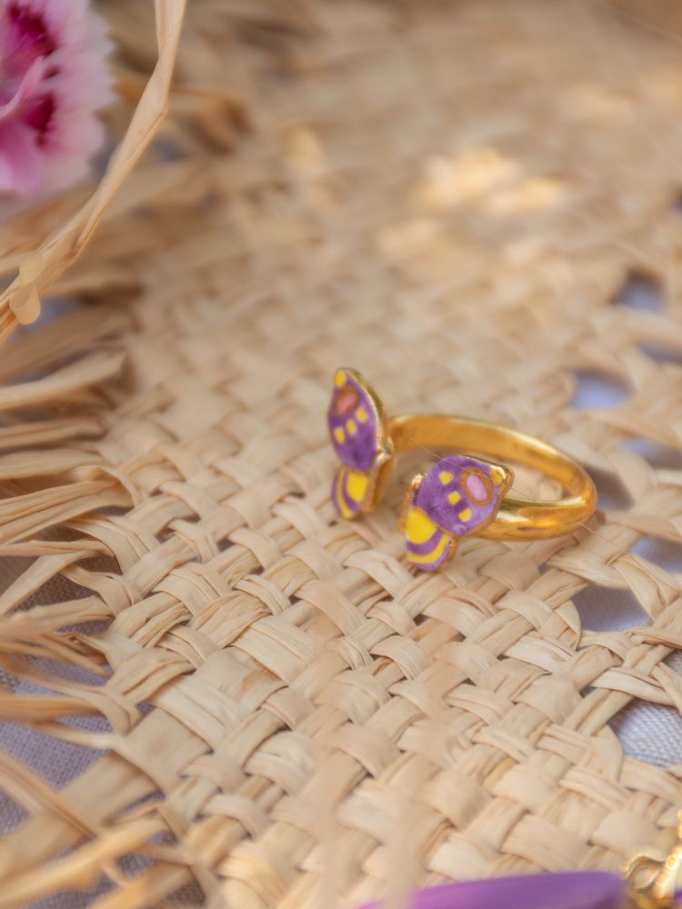 Jewelry - “Figs & Flowers” Butterfly FaceToFace Ring - NACH