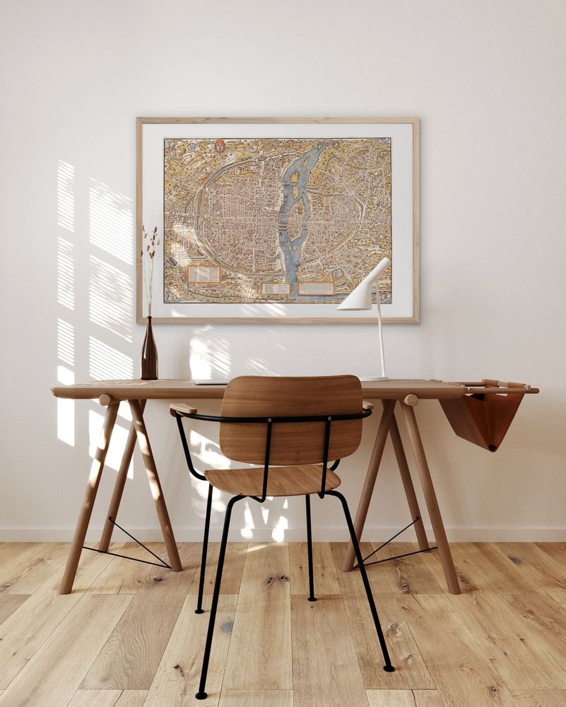 Cadres - PLAN DE PARIS - GRAVURES ANCIENNES - DAVID & DAVID STUDIO