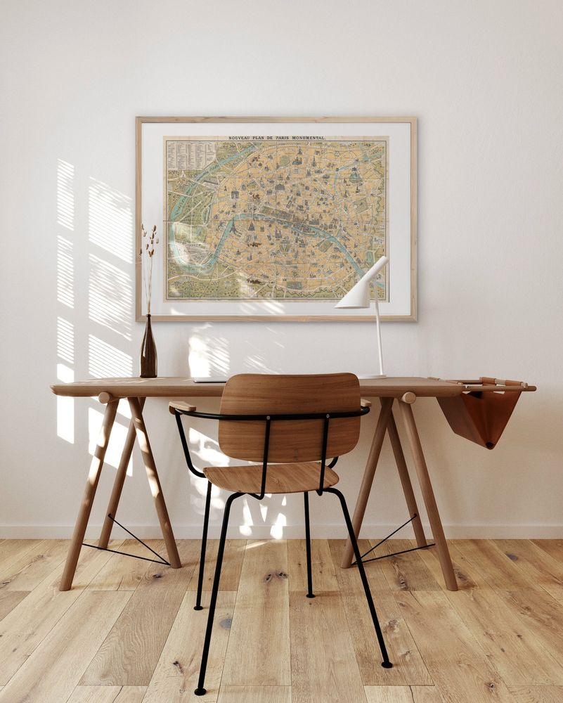 Cadres - PLAN DE PARIS - GRAVURES ANCIENNES - DAVID & DAVID STUDIO